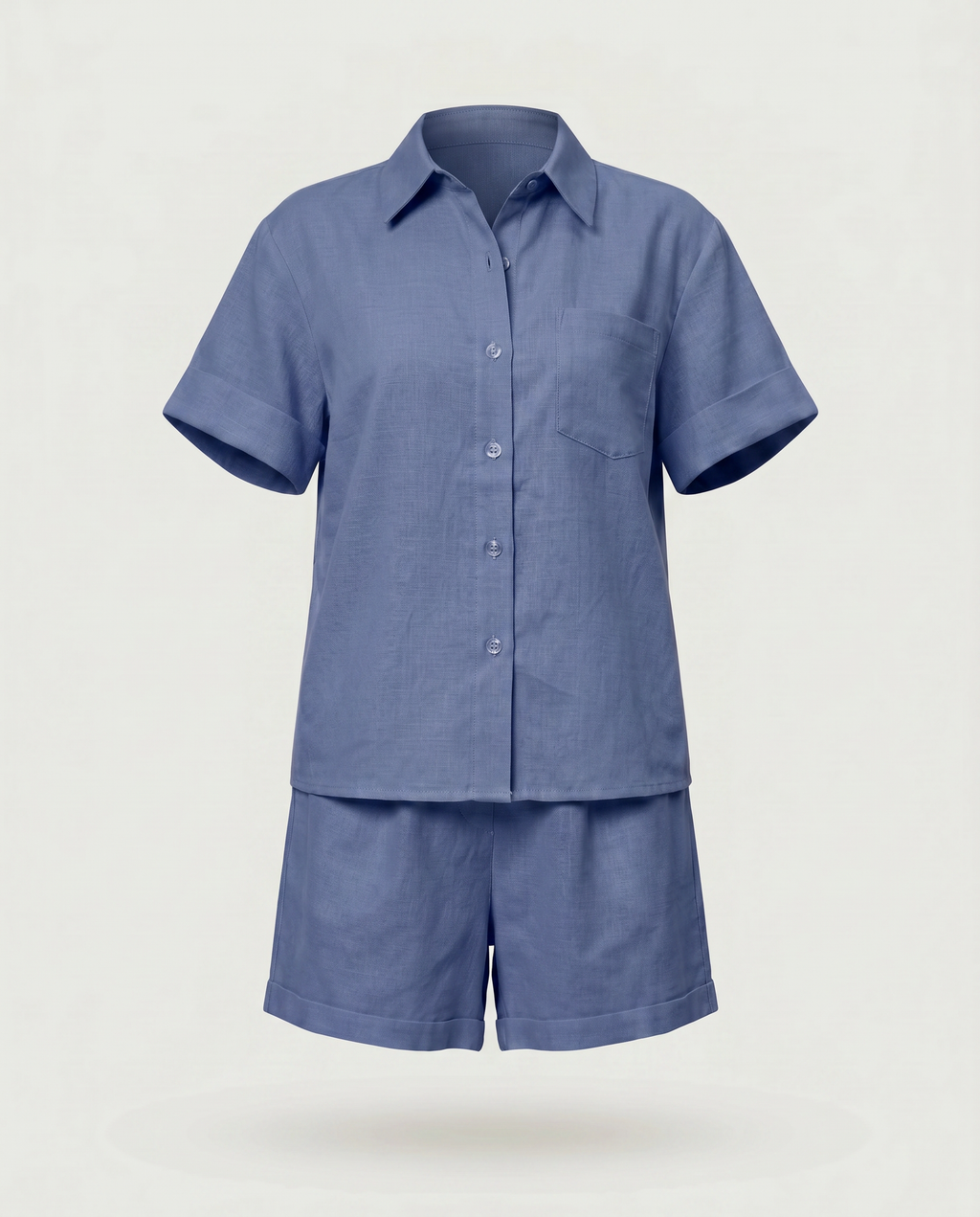 ROMAR Soleil linen jacket and shorts co-ord set, lightweight linen jacket with matching shorts, casual summer fashion ensemble
