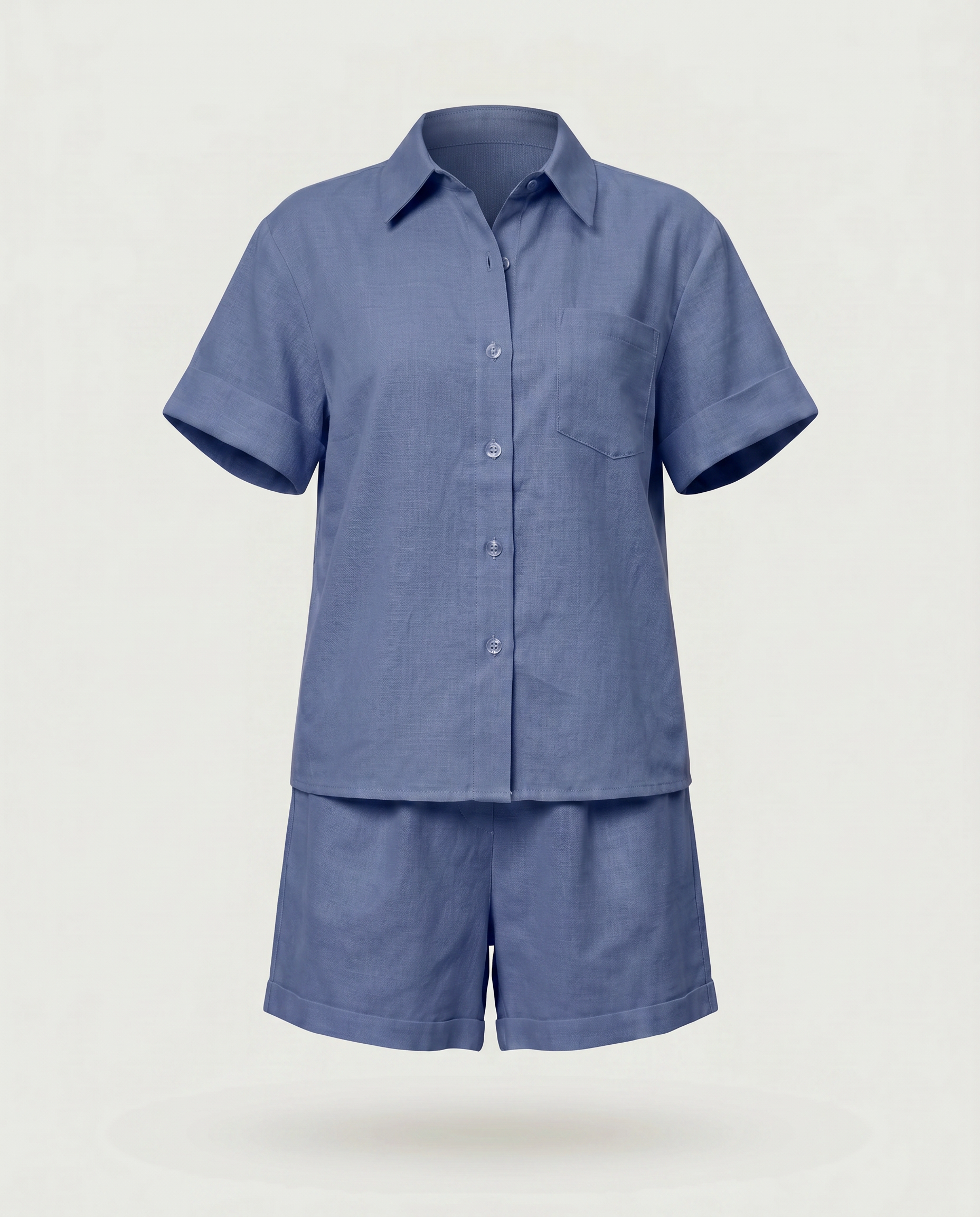 ROMAR Soleil linen jacket and shorts co-ord set, lightweight linen jacket with matching shorts, casual summer fashion ensemble