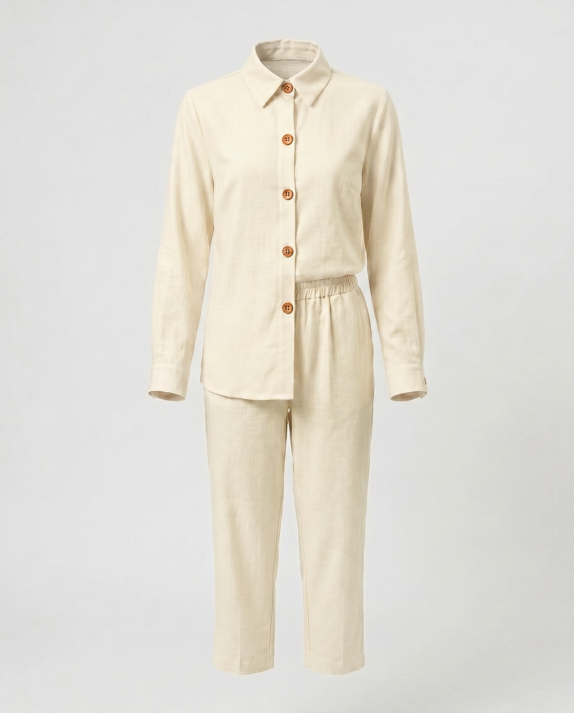 ROMAR Linen Touch shirt and trouser co-ord set, stylish jacket with natural linen-like fabric and tailored fit.