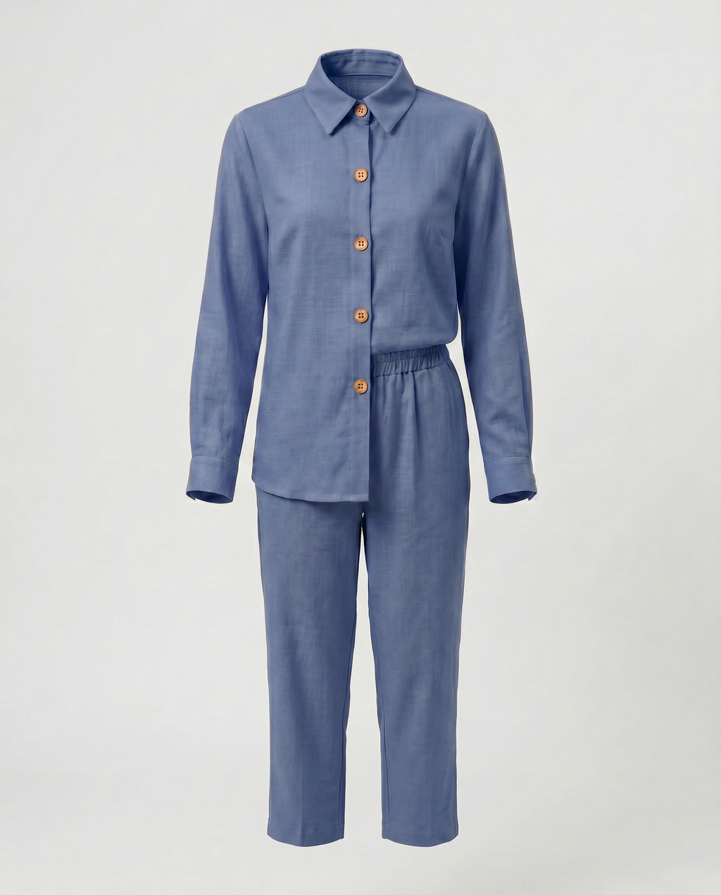 ROMAR Linen Touch Shirt and Trouser Co-ord Set, stylish jacket and matching trousers, lightweight and breathable fabric.