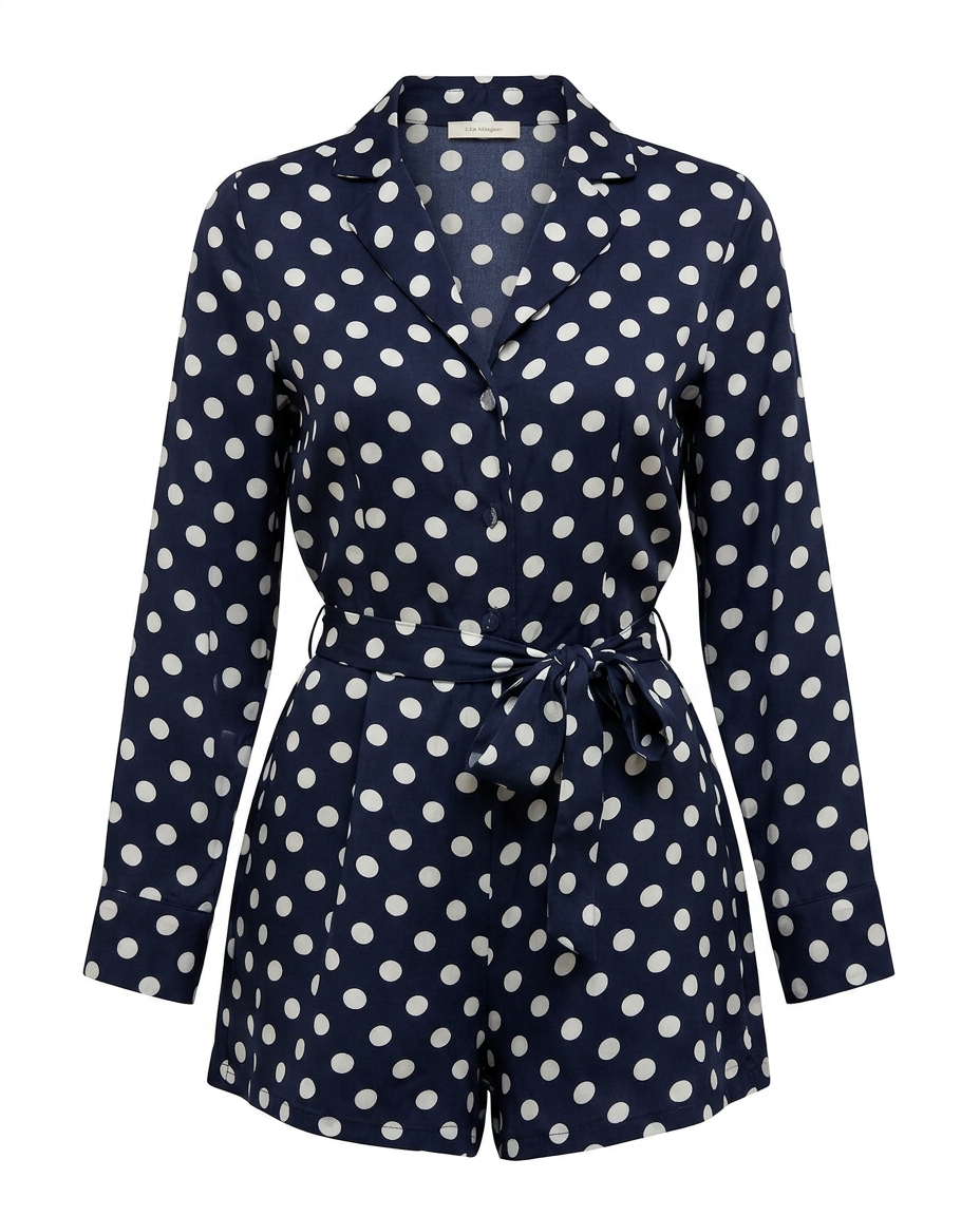 ROMAR Riviera Polka Dot playsuit bottoms with a playful polka dot pattern and relaxed fit, perfect for casual summer wear.