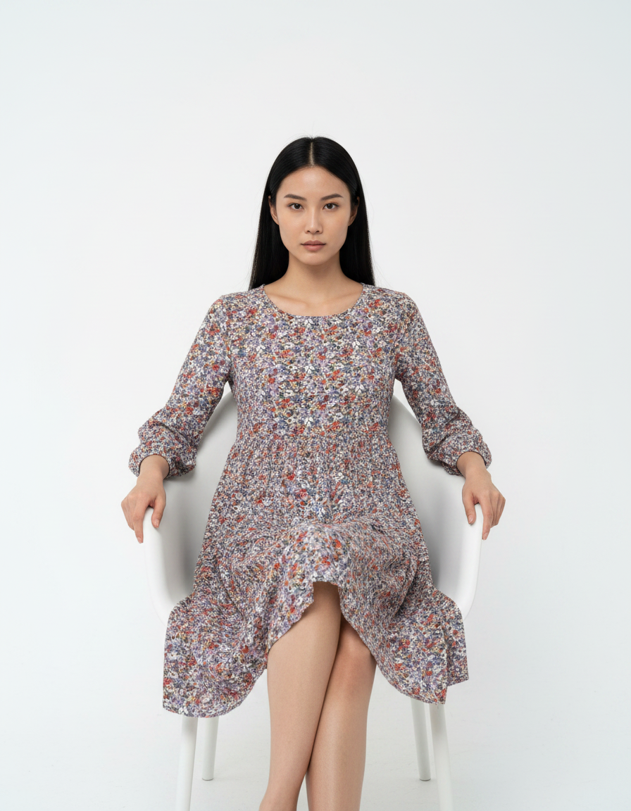 Meadow Ditsy Floral Smock Dress