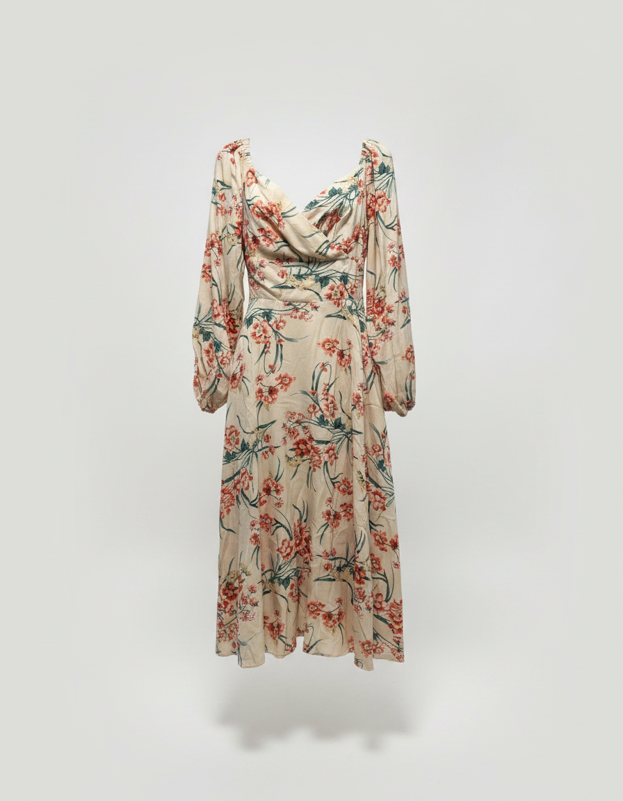 Jardin Floral Wrap Maxi Dress