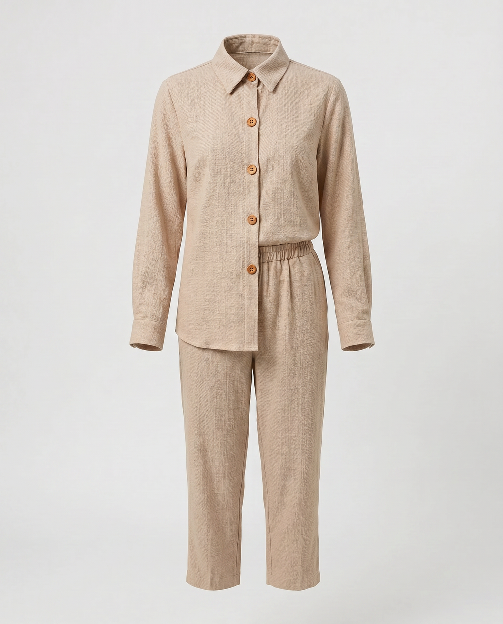 Linen Touch Shirt & Trouser Co-ord Set