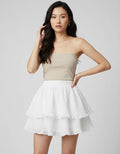 Tiered Ruffle Mini Skirt