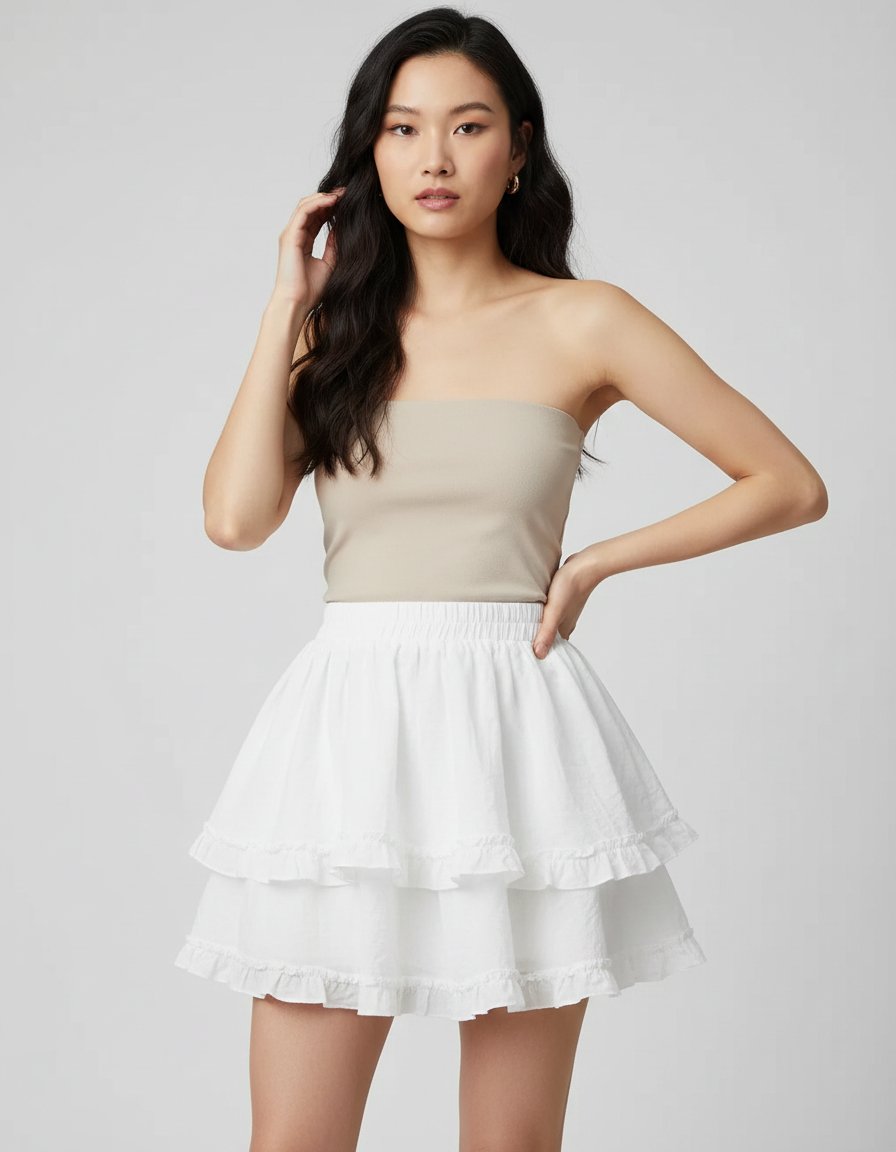 Tiered Ruffle Mini Skirt