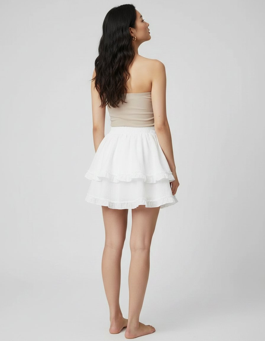 Tiered Ruffle Mini Skirt
